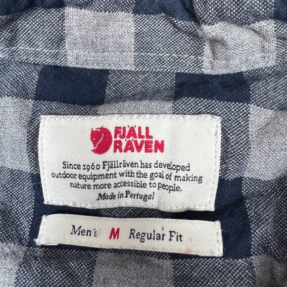 Fjallraven Shirt Adult Medium Regular Fit Ovik Flannel Check Button Down - Picture 7 of 10